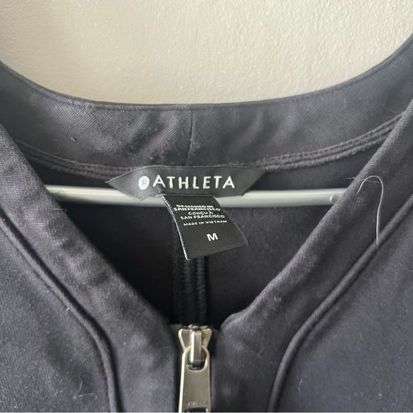 Athleta Black Eastbound Half Zip Sweatshirt Size Medium - Picture 5 of 6